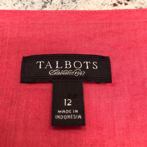 Talbots Pink/Coral Blouse with Flower 🌺 - Picture 5 of 7